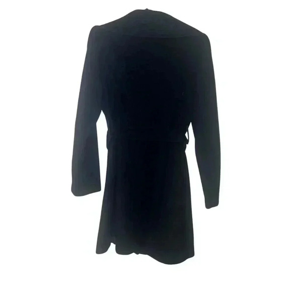 Soia & Kyo Sz M Wool Collar Belted Mid Length  Coat Monochrome Minimalist Emo - Picture 2 of 6